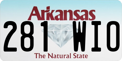 AR license plate 281WIO
