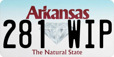AR license plate 281WIP