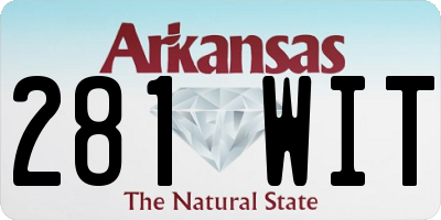 AR license plate 281WIT