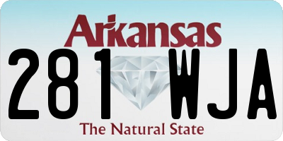 AR license plate 281WJA