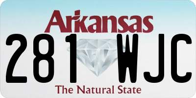 AR license plate 281WJC