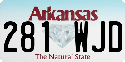 AR license plate 281WJD