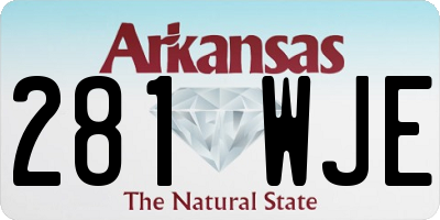 AR license plate 281WJE