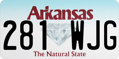 AR license plate 281WJG