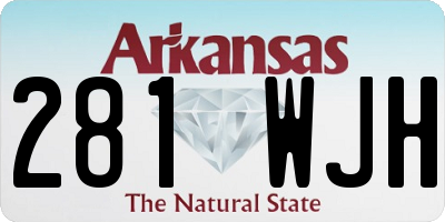 AR license plate 281WJH