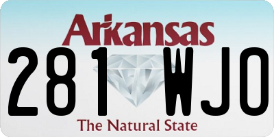 AR license plate 281WJO