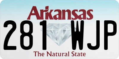 AR license plate 281WJP