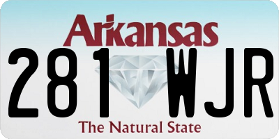 AR license plate 281WJR