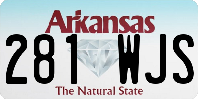 AR license plate 281WJS