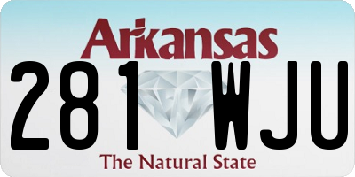 AR license plate 281WJU