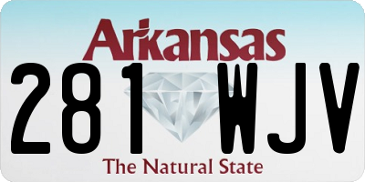 AR license plate 281WJV