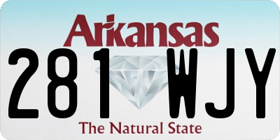AR license plate 281WJY