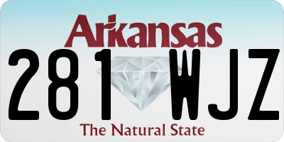 AR license plate 281WJZ