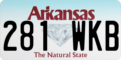 AR license plate 281WKB