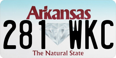 AR license plate 281WKC