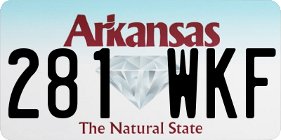 AR license plate 281WKF