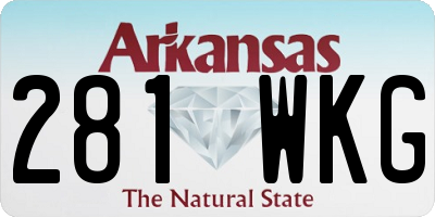 AR license plate 281WKG