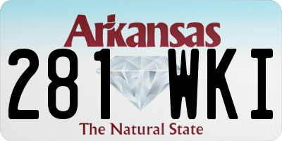 AR license plate 281WKI