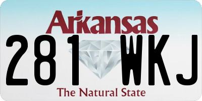 AR license plate 281WKJ