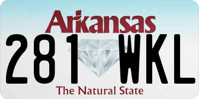 AR license plate 281WKL