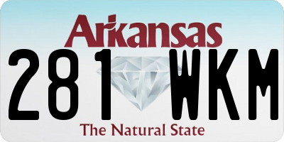 AR license plate 281WKM