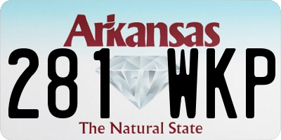 AR license plate 281WKP