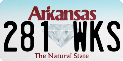 AR license plate 281WKS