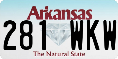 AR license plate 281WKW