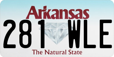 AR license plate 281WLE