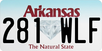 AR license plate 281WLF