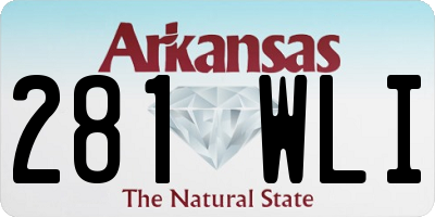 AR license plate 281WLI