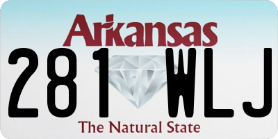 AR license plate 281WLJ