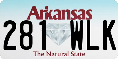 AR license plate 281WLK