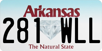 AR license plate 281WLL