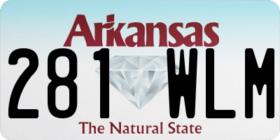 AR license plate 281WLM