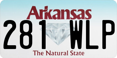 AR license plate 281WLP