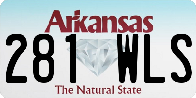 AR license plate 281WLS