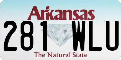 AR license plate 281WLU