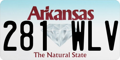 AR license plate 281WLV