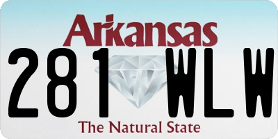 AR license plate 281WLW