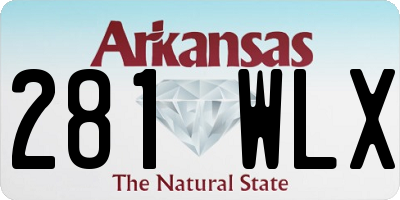 AR license plate 281WLX