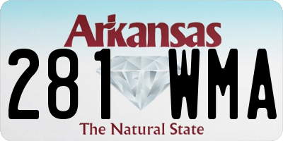 AR license plate 281WMA