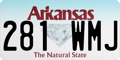 AR license plate 281WMJ