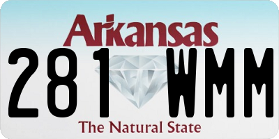 AR license plate 281WMM