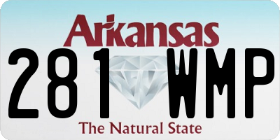 AR license plate 281WMP