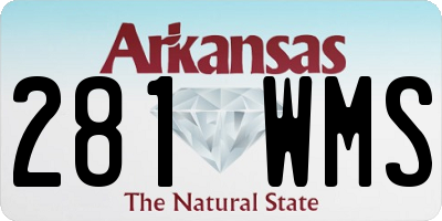 AR license plate 281WMS