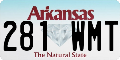 AR license plate 281WMT