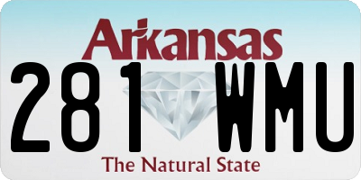 AR license plate 281WMU