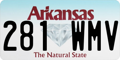 AR license plate 281WMV