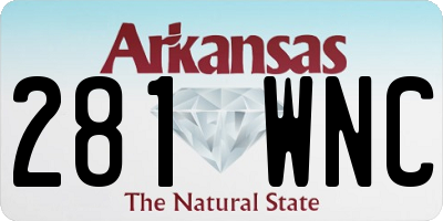 AR license plate 281WNC